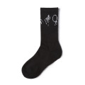 Mode hochqualitativ schwarzes beliebtes Design süßes Baumwoll lustige Frau Happy Socken